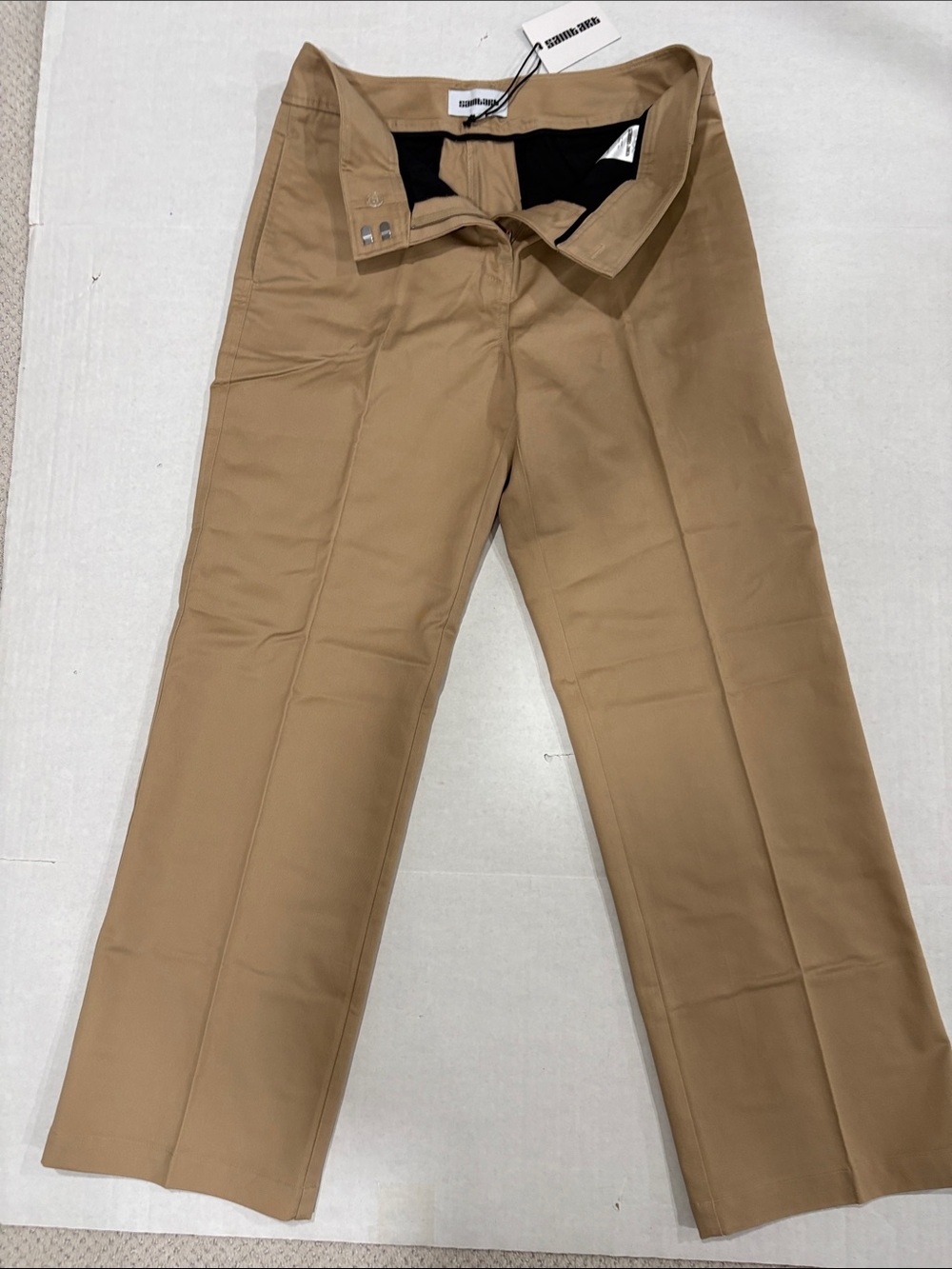 Women's Straight-Leg Trousers in Tan SZ Medium by Saint Art